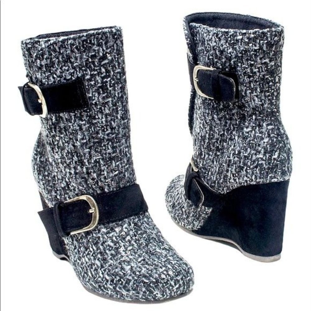 MUK LUKS MELISSA WEDGE BOOTS 9 - Picture 4 of 4